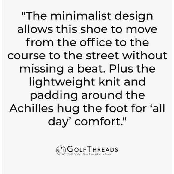 True Linkswear Trueknit 3 Golf Shoes Black/White Spikeless W-9.5, M-8 shoes - Picture 13 of 13